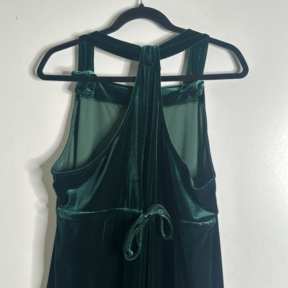 Carol Anderson green velvet midi dress size large - Picture 6 of 8